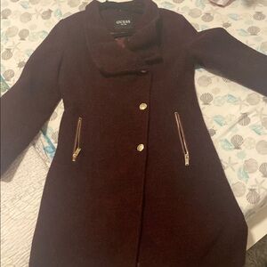 GUESS Women's Burgundy Coat